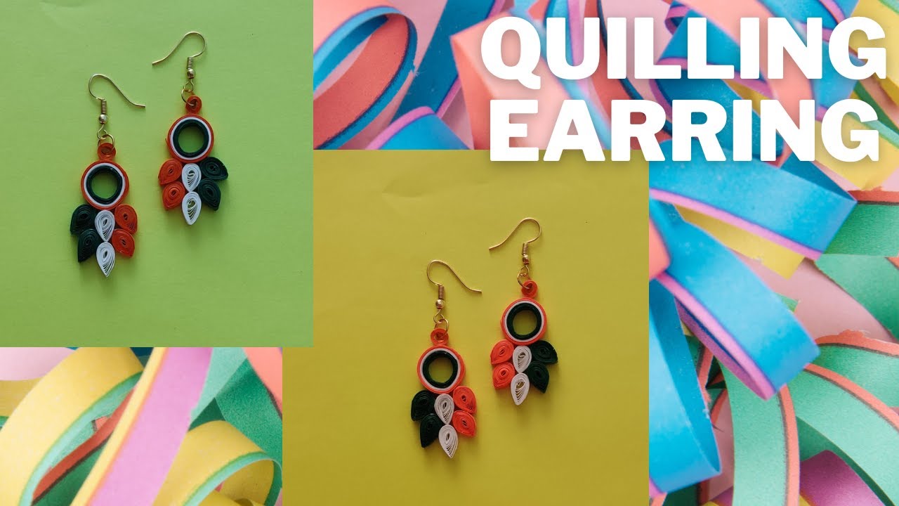 Quilling Earrings Peacock Design | Quilled Peacock Feather Earrings -  YouTube