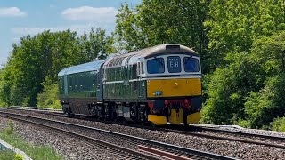 33012 ‘Lt Jenny Lewis Rn’ Passes Mortimer With A GWR Mk3 For Reading Traincare Depot 17/5/25