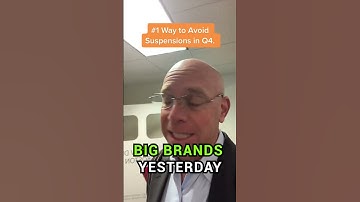 Amazon Sellers! #1 Way to Avoid Suspensions in Q4