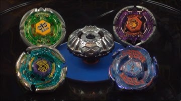 EPIC Battle Prototype Nemesis 195RG VS Team GanGan Galaxy Complète (4 Beyblades) HD!