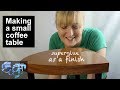 Making a small coffee table - using superglue (CA glue) as a finish