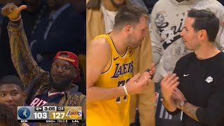 JJ Redick and LeBron troll Luka Doncic for missing FT and finishing on 49pts 😂