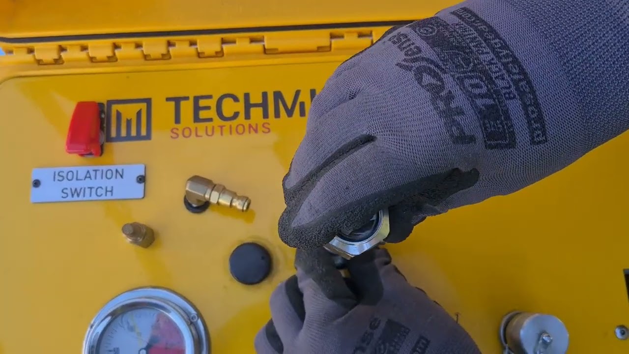 Techmine Hydraulic Pump OIL Level Inspection STEP 2 YouTube