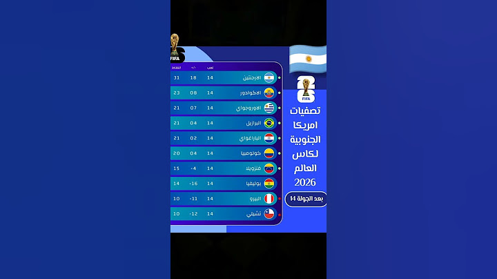 ترتيب تصفيات أمريكا الجنوبية المؤهلة لكأس العالم 🏆 #football #زياش #ابراهيم_دياز #morocco #المغرب