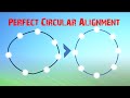 How to Perfectly align objects, text and image in a circular shape