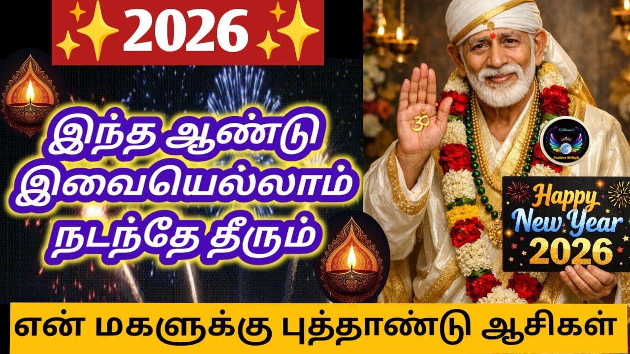 என் மகளுக்கு புத்தாண்டு ஆசிகள்🌟/New year blessings from Shirdi saibaba/Nilaanis Saibaba Win 