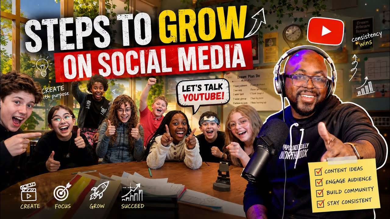 A.M.C Sharing Social Media Grow Tips with Student.