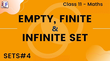 Empty, finite and infinite set | Sets #4 | Class 11 Maths Chapter 1