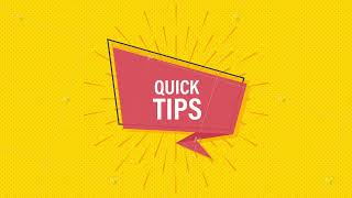 Megaphone Hand, business concept with text quick tips 4k