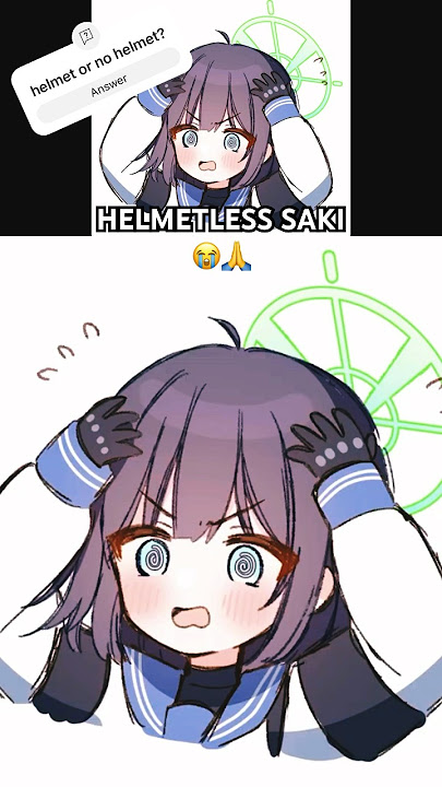 when saki takes off her helmet... #bluearchive #bluearchiveglobal