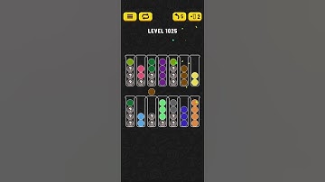 Ball Sort - Color Puzzle Game - Level 1025 - Walkthrough SOLVED by RobotPlayer AI!!!