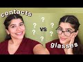 Glasses vs Contact Lenses: Pros & Cons // how to put on and take off contacts
