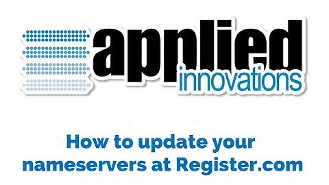 How to update your nameservers at Register.com