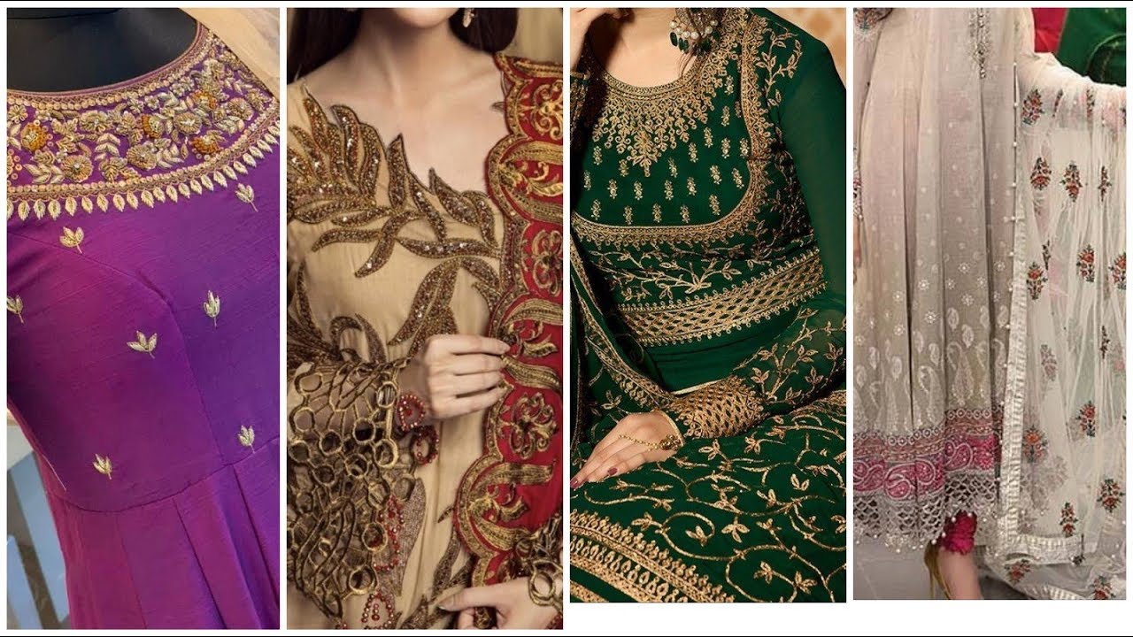 Stylish TOP design Dress party wear embroidery work attractive dress ideas - YouTube