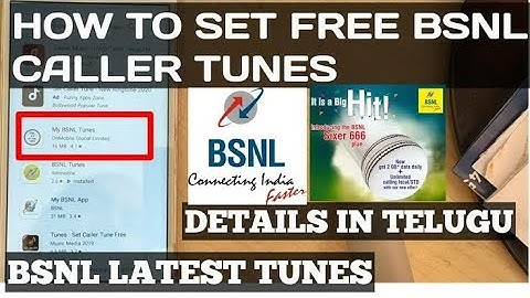 how to set caller tune for bsnl in telugu # naveen kandula