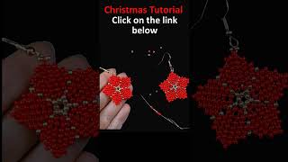 Easy Christmas Flowers Earrings #christmasflowers #flowersearrings  #beadingtutorials #diy
