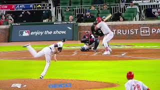 Reds score 2-runs in the 3rd inning vs Braves 04/07/22 MLB Opening Day 2022