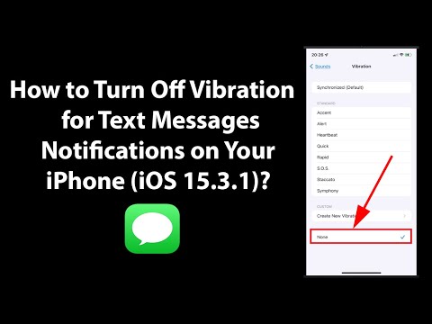 वीडियो: आप अपने संदेशों को iPhone पर कैसे कंपन करते हैं?