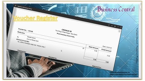 Voucher Register in Business Central
