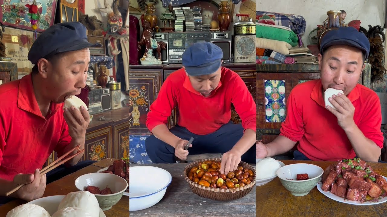 甜甜的蜜枣，和糯米包在一起，甜甜的粽子就做成了#food #民间手艺人 #funny #shorts