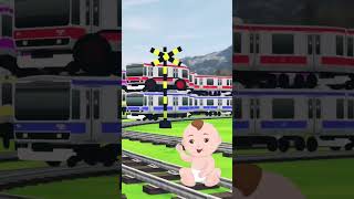 A Baby Is Crying By The Train Lines Railroad Crossing Animation Train