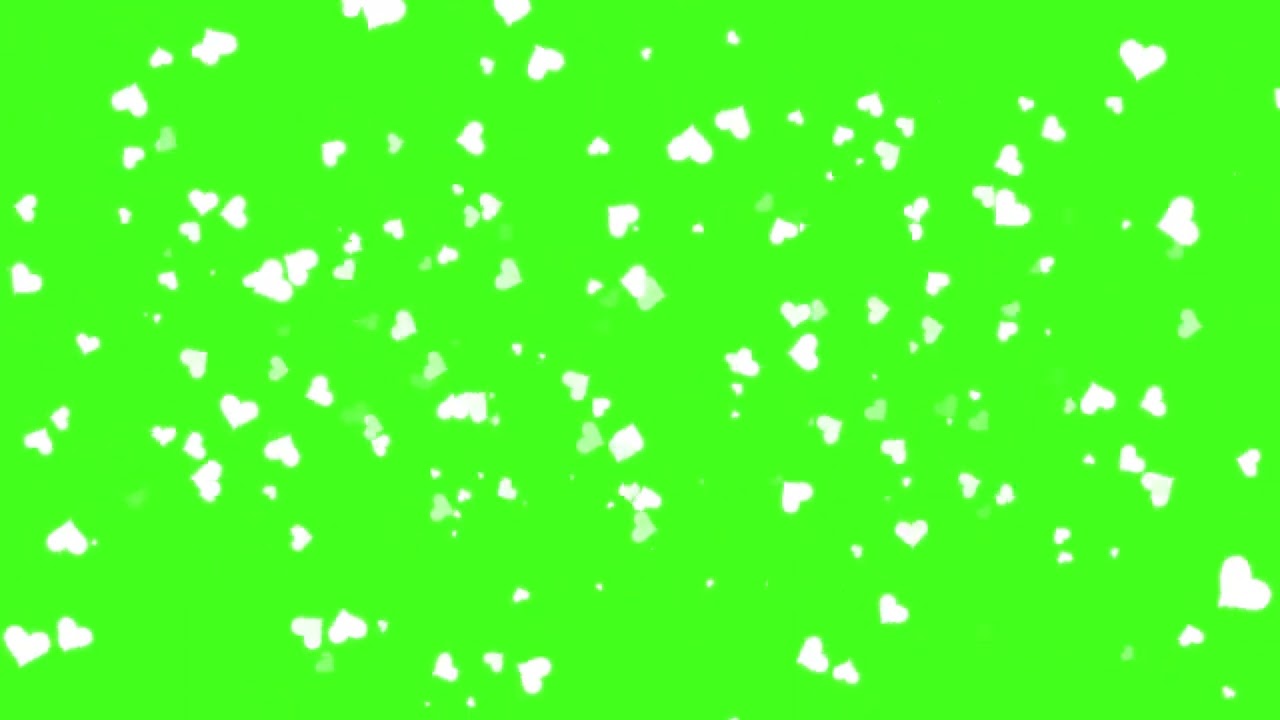 Love Heart Particles Moving Background [green screen]