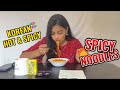 Spicy noodles challenge  korean noodles  rashi gupta vlogs