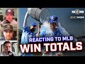 Reacting to current fangraphs mlb projected win totals