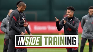 Inside Training: Rondos, shooting drills and mini-games.