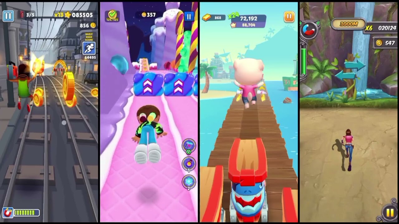Subway surfers 🆚 kooplay run 🆚 talking tom time rush 🆚 endless run gameplay 