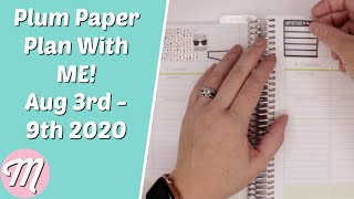 ✍🏻 Plum Paper Plan With ME! Aug 3rd - 9th 2020