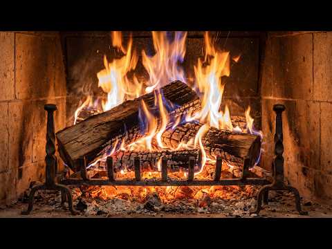 🔥 Fireplace Classic 4K. Cozy Fire with Crackling Fireplace Sounds. Fireplace 4K Ultra HD