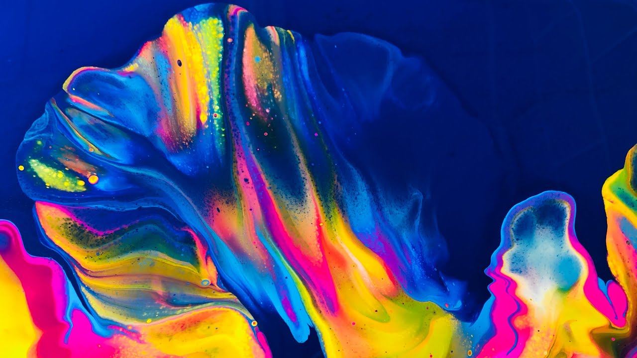 Dutch Pour with Phthalo Blue Background! | Acrylic Pour Art | Fluid Art