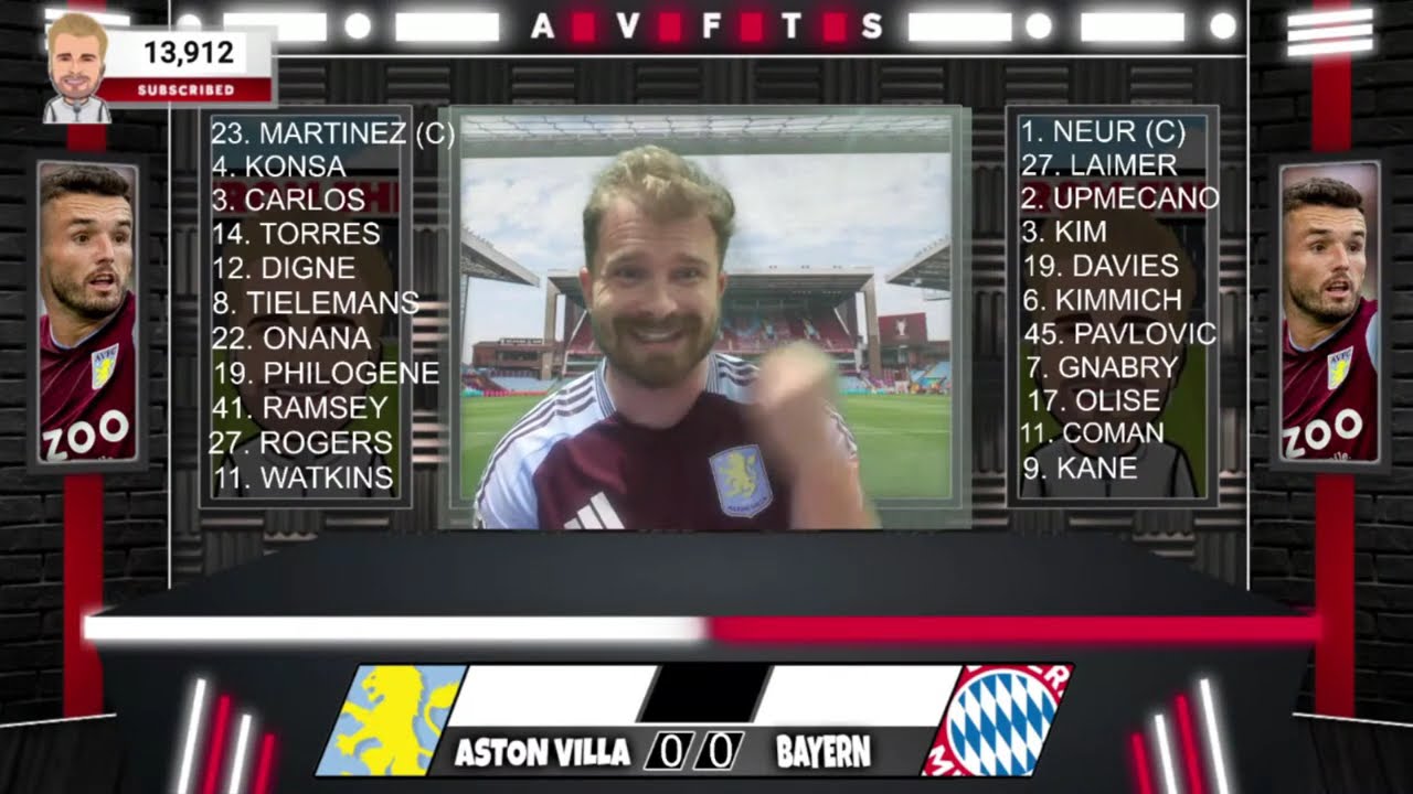 Aston Villa vs Bayern Munich LIVE Watch Along with Aston Villa From The Stands YouTube