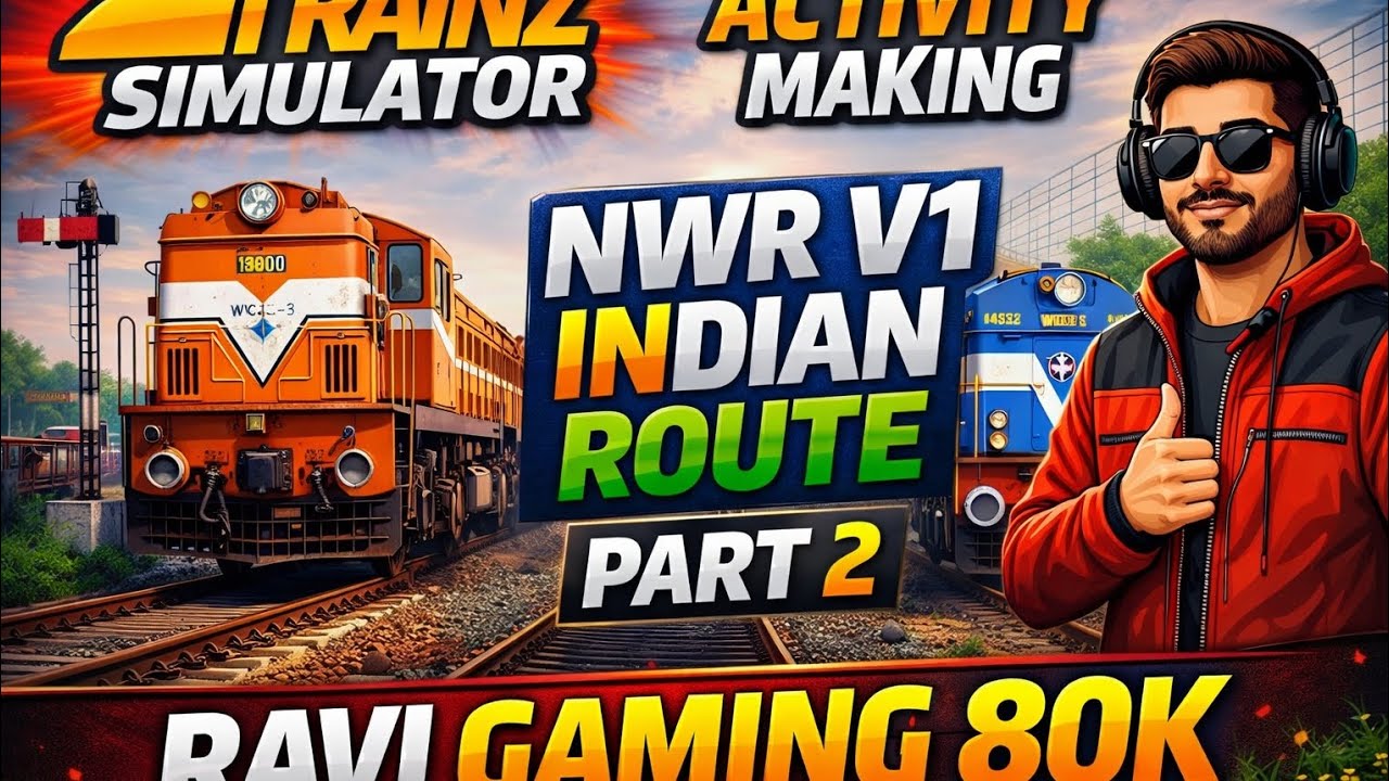 Trainz Simulator 🚆 Indian Route NWR V1 | Activity Making Part 2 | Ravi Gaming 80K