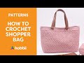 How to crochet a shopper bag with leather base  free tutorial