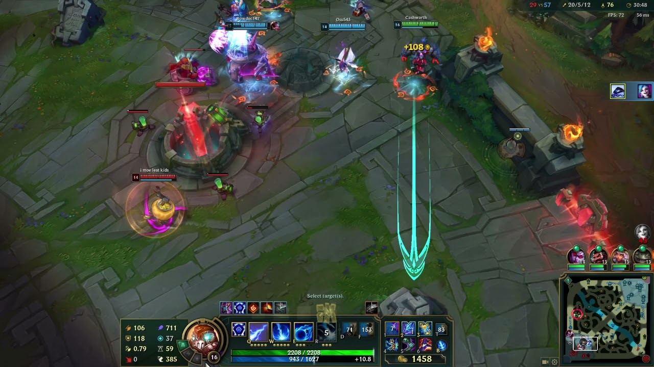 First Strike Rune, Jinx gets one shot by fed Xerath - YouTube