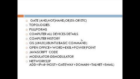 GSSSB Supervisor  Instructor  COMPUTER Trade - 90 Marks Syllabus 2019