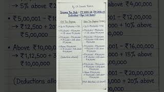 🔥Latest Income Tax Slabs | ITR FY 2025-26 | कितना टैक्स देना होगा? (New vs Old Regime) #shorts