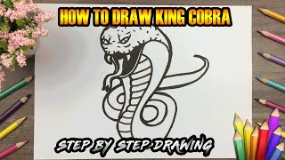 How To Draw King Cobra Snake Step By Step Beginner Guide - Daily Drawing Tutorial