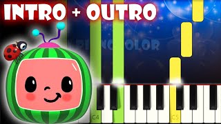 Intro   Outro - Cocomelon Nursery Rhymes | Piano Tutorial | Karaoke