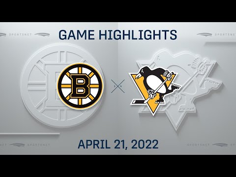 NHL Highlights | Penguins vs. Bruins - Apr. 21, 2022