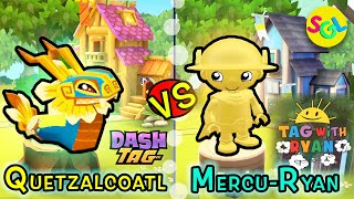 Super Rare Quetzalcoatl Dragon (Dash Tag) vs Rare MercuRyan (Tag with Ryan) iPad iPhone Race Game