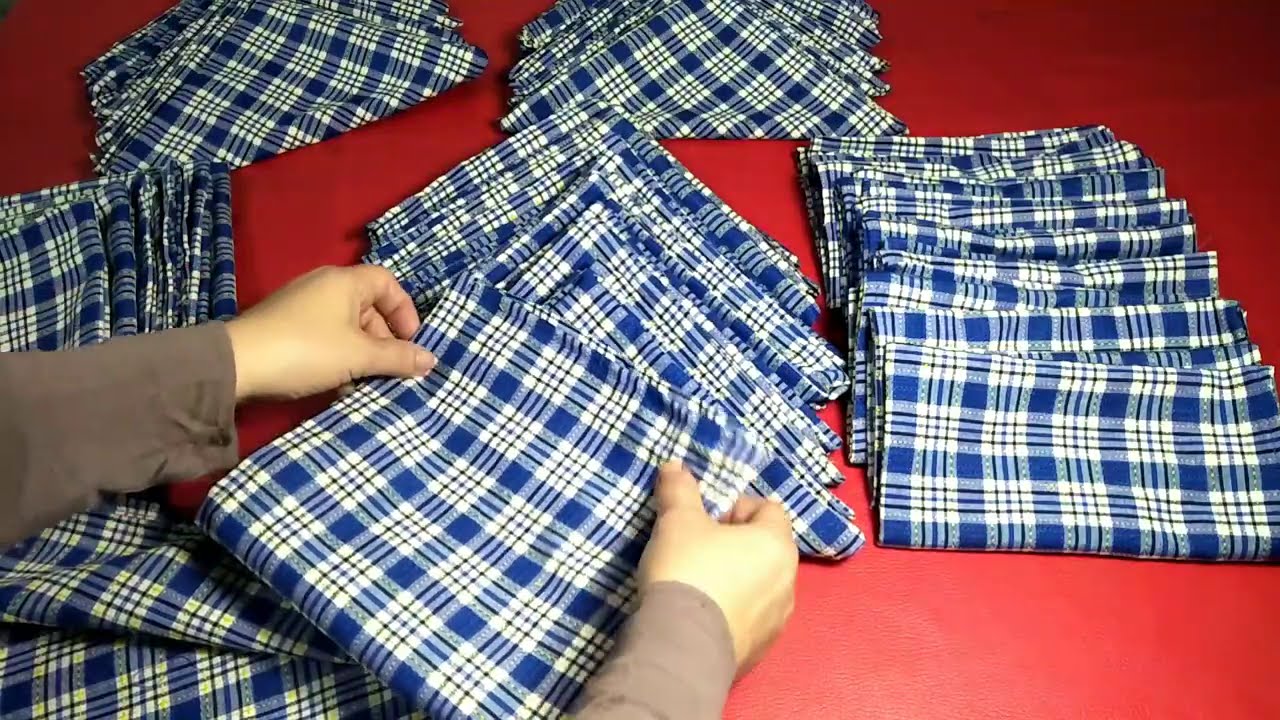 مشروع خياطة مناديل المطبخ بطريقة سريعة وسهلة