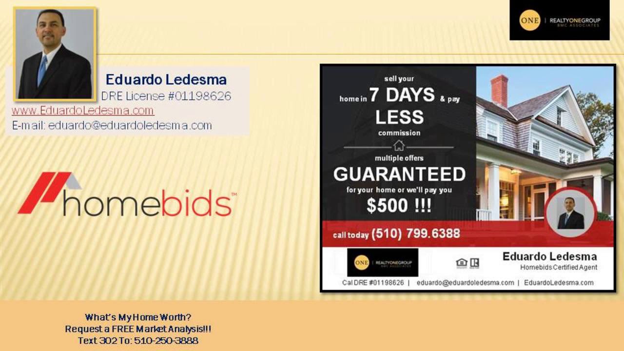 Number One Homebids Listing Agent in downtown San Pablo CA