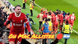The Alexis Mac Allister song at Anfield after he scores against Real Madrid 🔴🇦🇷