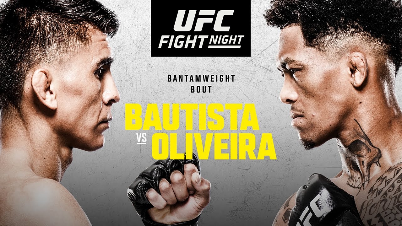 UFC VEGAS 113 LIVESTREAM BAUTISTA VS OLIVEIRA FULL FIGHT NIGHT COMPANION & PLAY BY PLAY