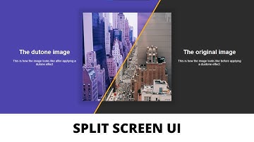 How to create split screen UI using HTML CSS and JavaScript