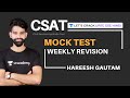 L8: CSAT Maths: Mock Test | Weekly Revision - 1 | UPSC CSE/IAS 2021/22 | Hareesh Gautam
