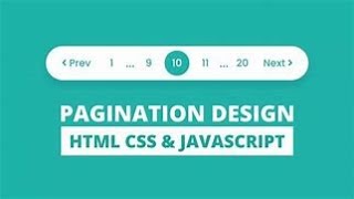 Pagination UI Design using HTML CSS & JavaScript  Fully Functional Pagination Design in JavaScript